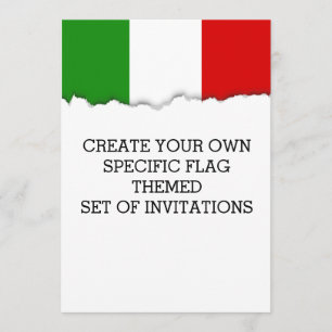 Flag of Italy Invitation