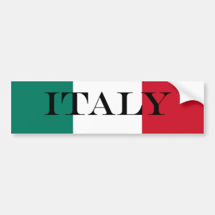 Flag of Italy Italia Italian Il Tricolore Bumper Sticker