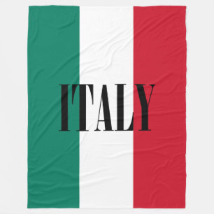 Flag of Italy Italia Italian Il Tricolore Fleece Blanket
