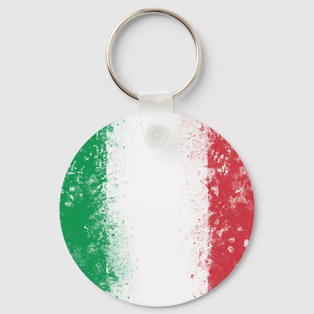 Flag of Italy Key Ring (Front)
