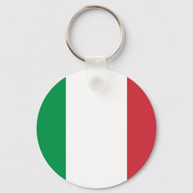 Flag of Italy Key Ring (Front)