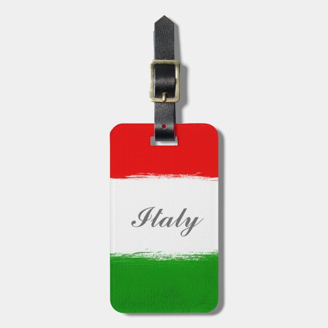 Flag of Italy. Luggage Tag (Front Vertical)