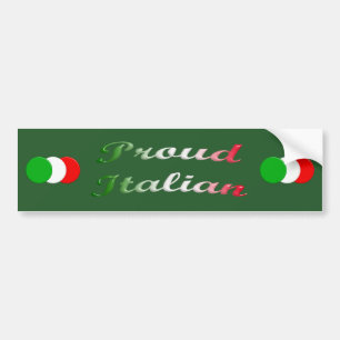 Flag of Italy. Proud Italian. Bumper Sticker