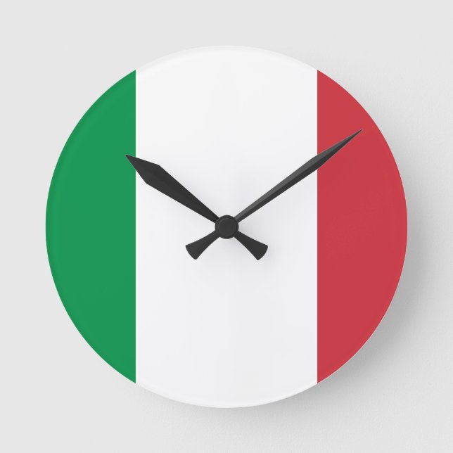 Flag of Italy Round Clock (Front)