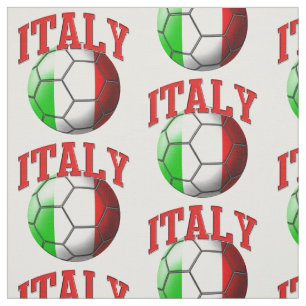 Flag of Italy Soccer Ball Pattern Fabric