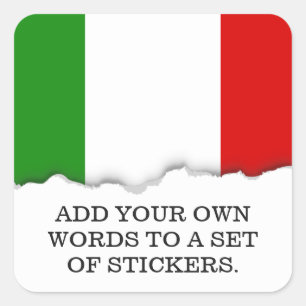 Flag of Italy Square Sticker