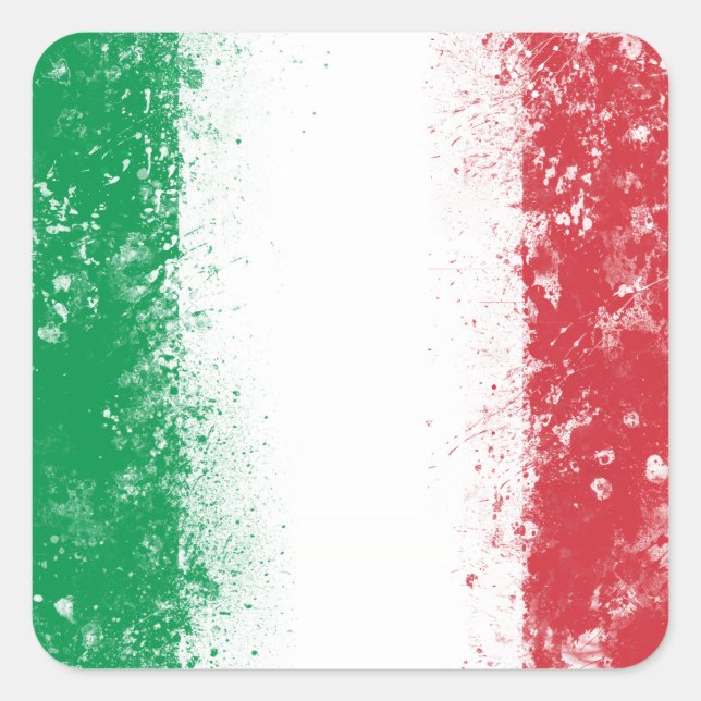 Flag of Italy Square Sticker (Front)