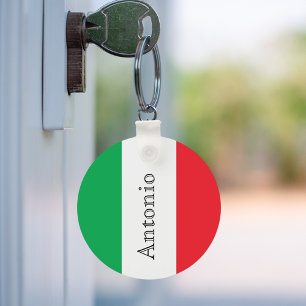 Flag of Italy with name Key Ring
