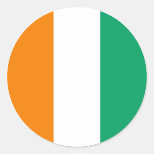 Flag of Ivory Coast Classic Round Sticker