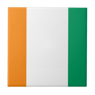 Flag of Ivory Coast - Drapeau de la Côte d'Ivoire Ceramic Tile