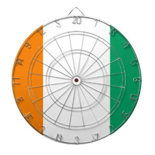 Flag of Ivory Coast - Drapeau de la Côte d'Ivoire Dartboard