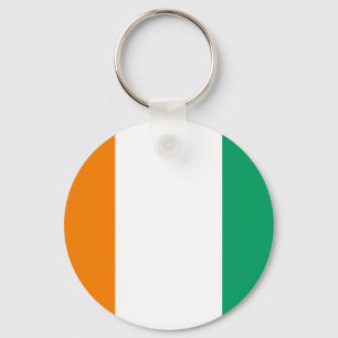 Flag of Ivory Coast - Drapeau de la Côte d'Ivoire Key Ring