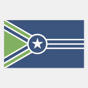 Flag of Jackson, Tennessee Rectangular Sticker