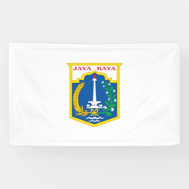 Flag of Jakarta (Indonesian Capital City) Banner (Horizontal)