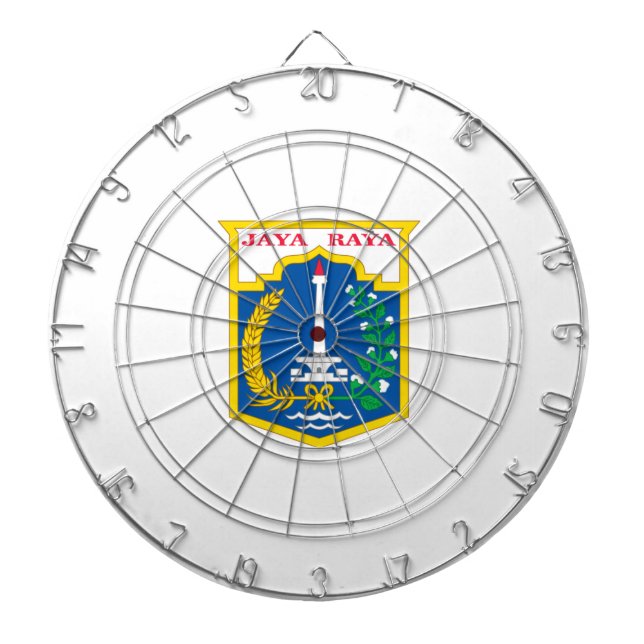 Flag of Jakarta (Indonesian Capital City) Dartboard (Front)