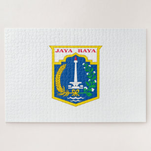 Flag of Jakarta (Indonesian Capital City) Jigsaw Puzzle