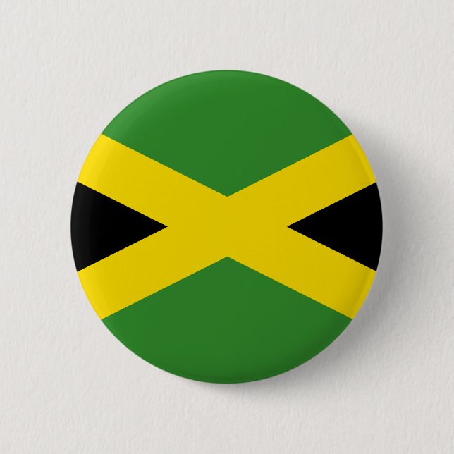Flag of Jamaica 6 Cm Round Badge (Front)