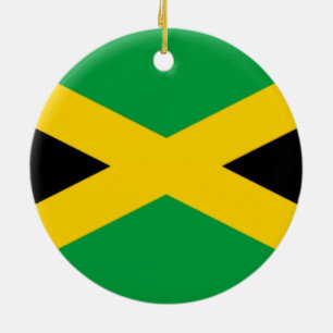 Flag of Jamaica Ceramic Tree Decoration