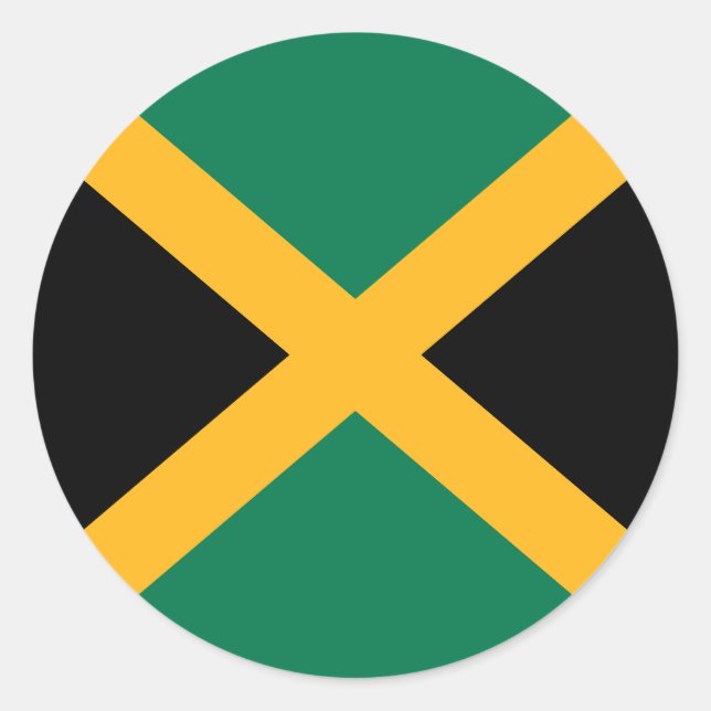 Flag of Jamaica Classic Round Sticker (Front)