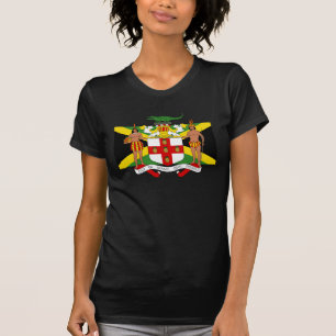 Flag of Jamaica Coat of Arms Fashion T-Shirt