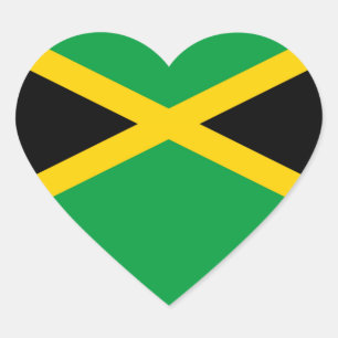 Flag of Jamaica Heart Sticker