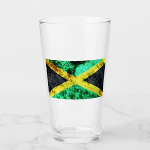 Flag of Jamaica - Ocean Waves Glass