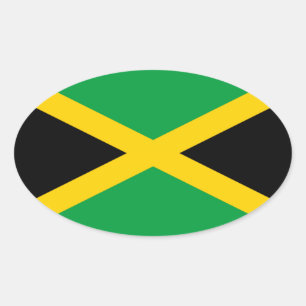 Flag of Jamaica Oval Sticker