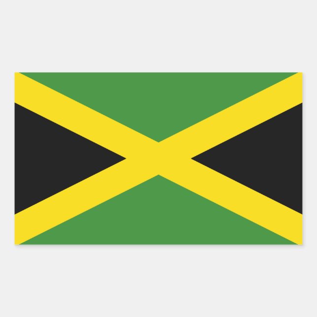 Flag of Jamaica Rectangular Sticker (Front)