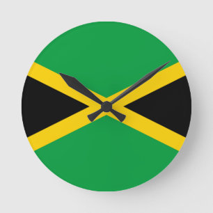 Flag of Jamaica Round Clock