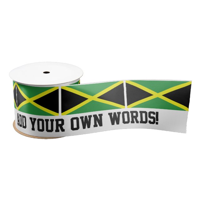 Flag of Jamaica Satin Ribbon (Spool)