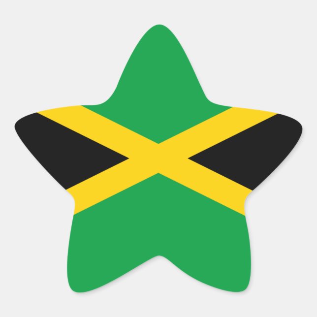 Flag of Jamaica Star Sticker (Front)