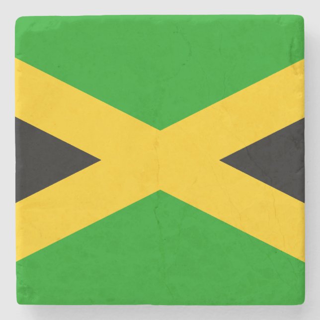 Flag of Jamaica Stone Coaster (Front)