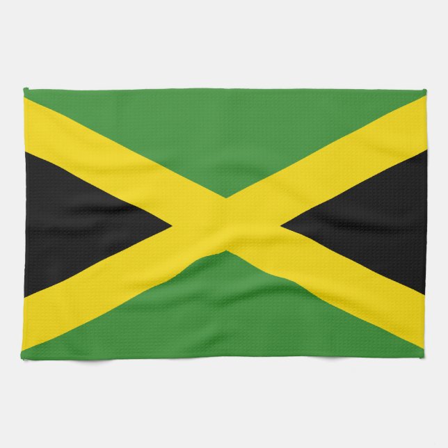 Flag of Jamaica Tea Towel (Horizontal)