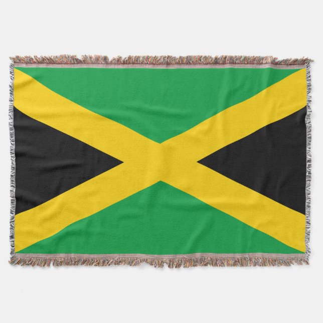 Flag of Jamaica Throw Blanket (Front)