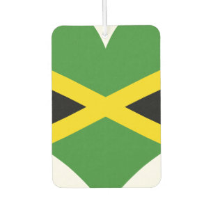 Flag of Jamaican on metal background Car Air Freshener