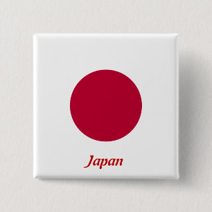 Flag of Japan 15 Cm Square Badge