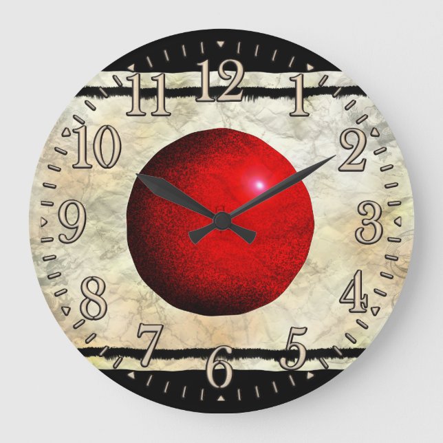 Flag of Japan Nippon Patriotic Art Wall Clock (Front)