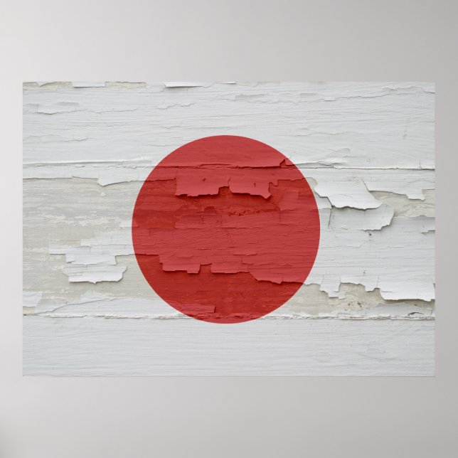 Flag of Japan Weathered Poster (Front)
