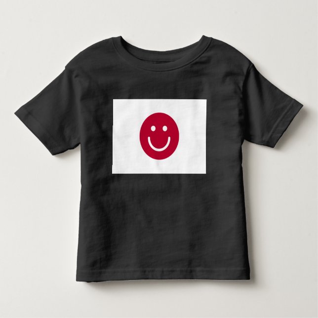 Flag of Japan with Smile face Toddler T-Shirt (Front)
