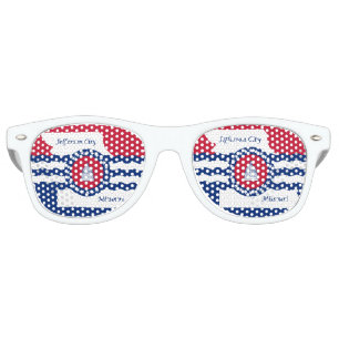 Flag of Jefferson city, Missouri Retro Sunglasses