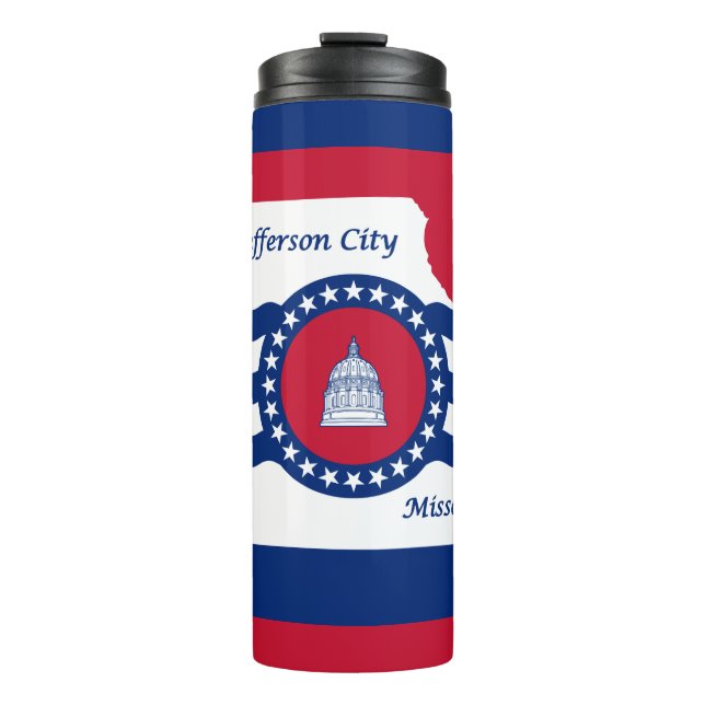 Flag of Jefferson city, Missouri Thermal Tumbler (Front)