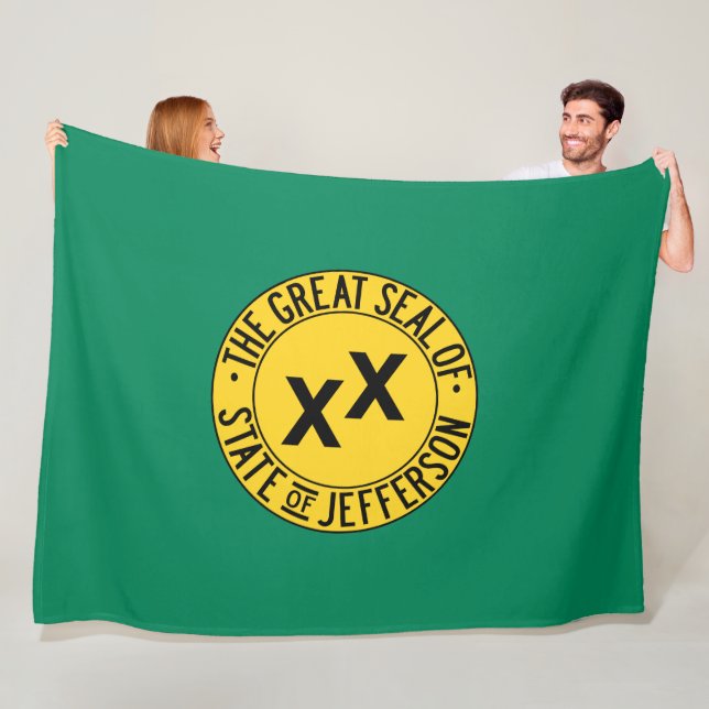 Flag of Jefferson State Fleece Blanket (In Situ)