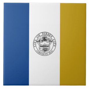 Flag of Jersey City (New Jersey) Ceramic Tile