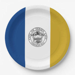 Flag of Jersey City (New Jersey) Paper Plate
