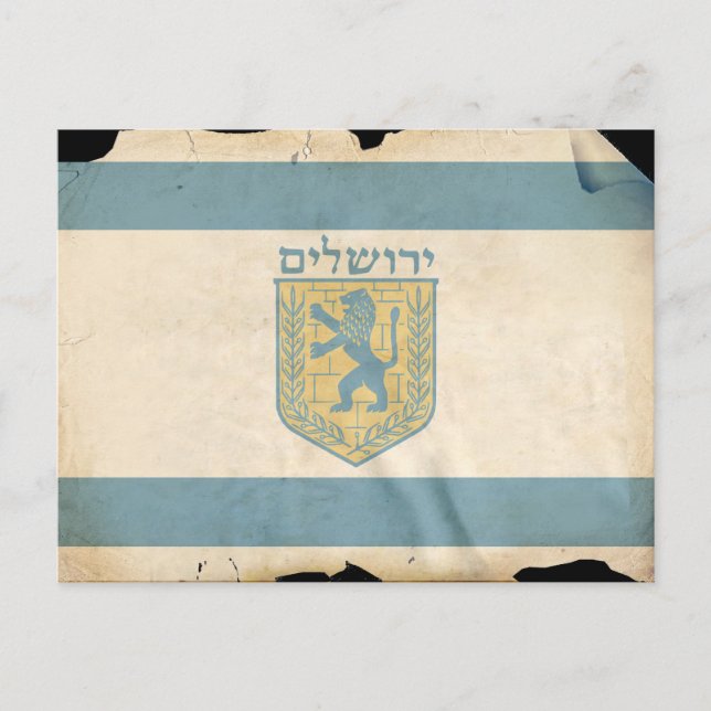 Flag of Jerusalem, Israel Postcard (Front)