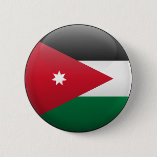 Flag of Jordan 6 Cm Round Badge