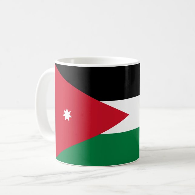 Flag of Jordan Coffee Mug (Front Left)