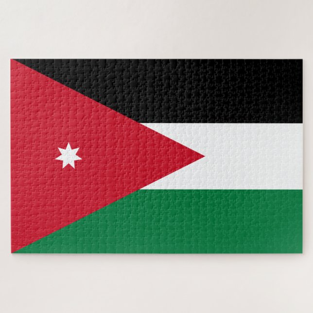 Flag of Jordan Jigsaw Puzzle (Horizontal)
