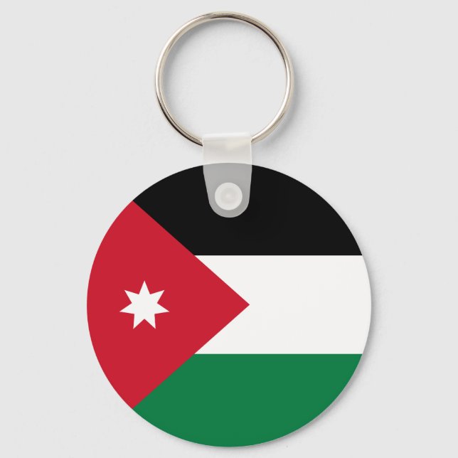 Flag of Jordan Key Ring (Front)