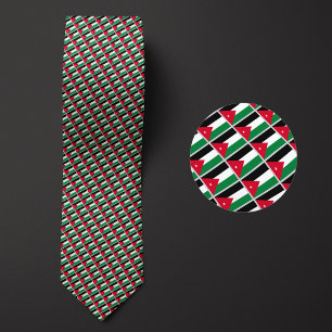 Flag of Jordan Pattern Tie